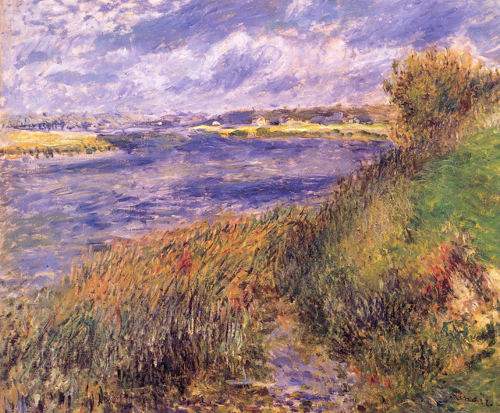 Banks of the Seine at Champrosay - Pierre-Auguste Renoir painting on canvas